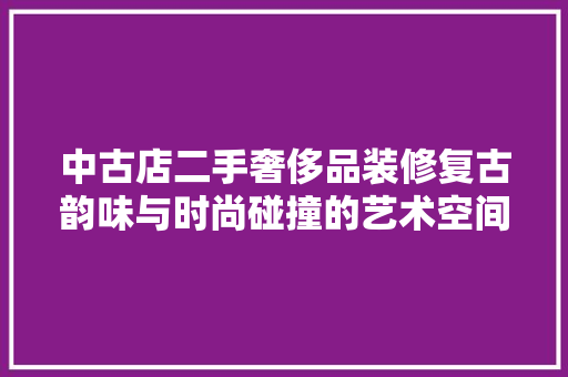 中古店二手奢侈品装修复古韵味与时尚碰撞的艺术空间