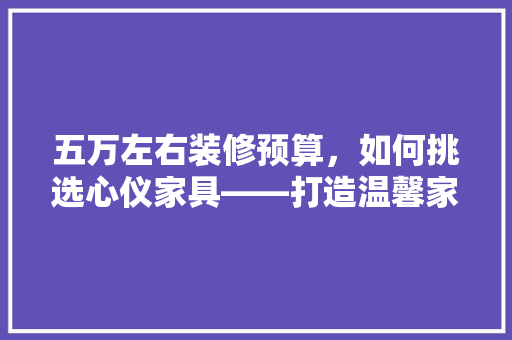 五万左右装修预算，如何挑选心仪家具——打造温馨家居指南